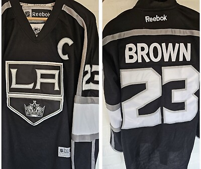 #ad DUSTIN BROWN LOS ANGELES KINGS Jersey HOME REEBOK Official NHL #23 MEDIUM EUC $199.95