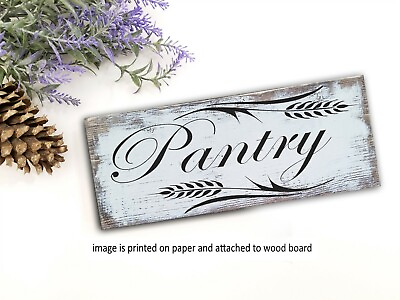 #ad Pantry Sign Shelf Sitter Rustic Home Decor Farmhouse mdf sign 8x3x1 8quot; $12.50