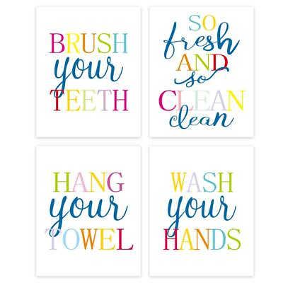 #ad Kids Bathroom Wall Art for ToddlerColorful Rainbow Bathroom Pictures For Kid... $20.77