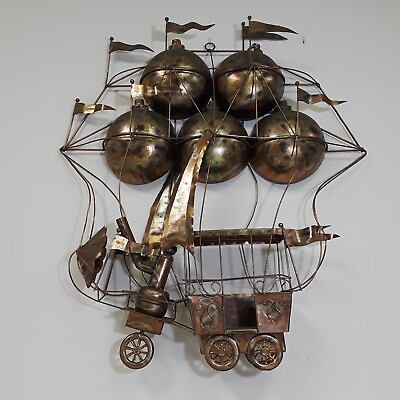 #ad MCM Wall Art Metal Sculpture Steampunk Flying Machine Movie Prop by Curtis Jere $275.00