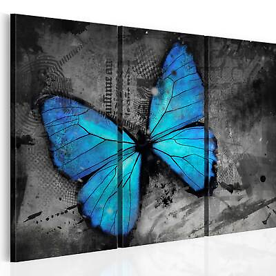 #ad BLUE BUTTERFLY Canvas Wall Art Framed Print Picture 020116 31 $59.99