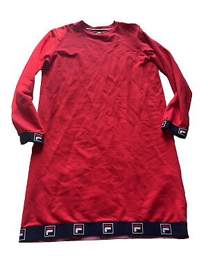 #ad Fila Size S Dress Length 36” Long Sleeve Cotton Spandex Slip On #50 $20.00