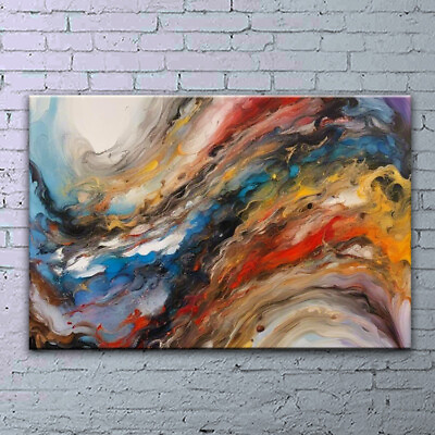#ad #ad Colourful Abstract Canvas Wall Art For Living Room Canvas or Poster 3 Sizes GBP 7.95