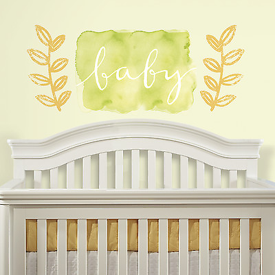 #ad BABY Watercolor Giant Peel and Stick Wall Decals Removable and Reusable Stickers $17.99