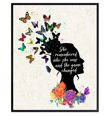#ad Women Teen Positive Inspirational Motivation Quote Wall Art Encouragement Gifts $25.99
