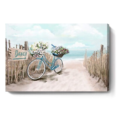 #ad Large Wall Art for Living Room Damp;#233;cor Beach Picture Wall Art Modern Framed S $122.89