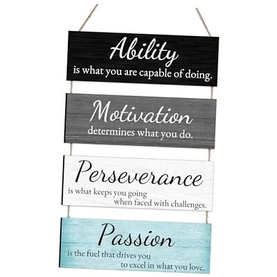 #ad Office Wall Decor Inspirational Wall Art for Women Black Grey White Blue $28.46