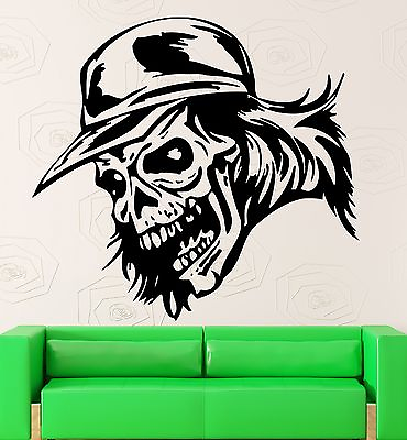#ad Skull Wall Stickers Baseball Cap Tattoo Death Vinyl Decal ig686 $69.99