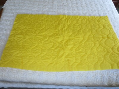 #ad 2919. BRIGHT YELLOW Home Decor or Craft QUILTED Fabric 42quot; x 5 8 Yd. $3.00