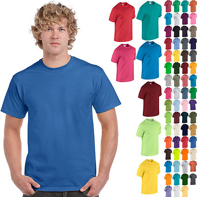 #ad Gildan Mens Heavy 100% Cotton Pack Of 5 Bulk Plain Adult T Shirt Tee 5000 $24.23