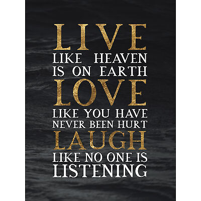 #ad Slate Quote Live Love Laugh Large Wall Art Print 18X24 In $18.99