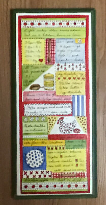 #ad #ad Vintage Kitchen Wall Hanging Plaque Art Colorful Cottage Core Country Farm $26.95