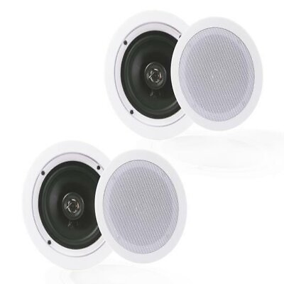 #ad Pyle 5.25quot; In Wall In Ceiling Speakers 2 Way Flush Mount Home Speaker Pair $43.99