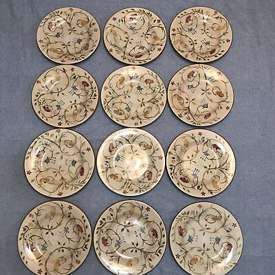 Set Of AMERICAN SIMPLICITY Target HOME Floral Dinner Plate 11 1 4” Hand Painted $110.00
