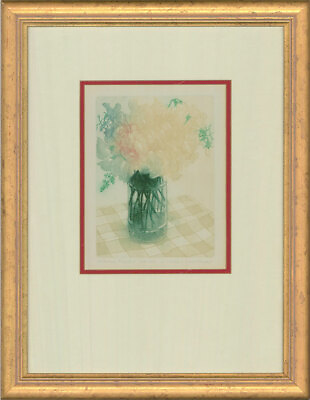 #ad L. Valerie Christmas RCA 20th Century Aquatint Kitchen Flowers $163.86
