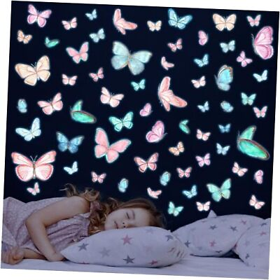 #ad Glow in The Dark Butterfly Wall Decals Butterfly Wall Blue Luminous Style 5 $24.44