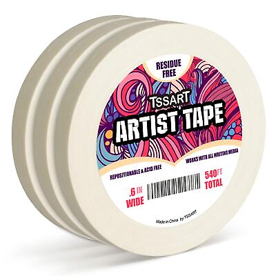 #ad TSSART 3 Pack White Artist Tape Masking Artists Tape for Drafting Art Water... $18.66