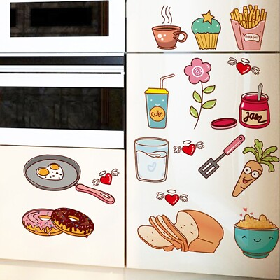 #ad Room Bedroom Kitchen Fridge Stickers Decals PVC Cartoon Wall Sticker 40*30CM Lot $6.51