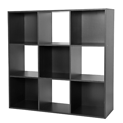 #ad 9 Cube Wooden Storage Shelves Bookshelf Sturdy Storage Organizer Home Display $56.58