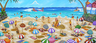 #ad ART BEACH LANDSCAPE PAINTING PRINT andy baker canvas 2000s australia abstract AU $225.00