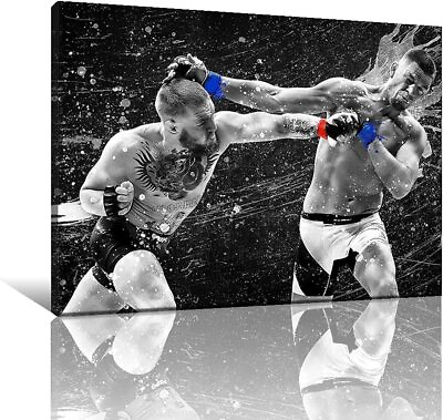 #ad Boxing Wall Art Painting on Canvas Inspirational Quotes Picture Modern Fighting $59.99