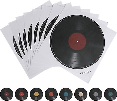 #ad 8Pcs Music Room Record Paper Stickers Wall Decorative Aesthetic Decoration Fake $16.82