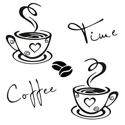 #ad #ad CUNYA 2 Sets Kitchen Wall Decor Stickers Cups Coffee Time Quotes Style 1 $14.43