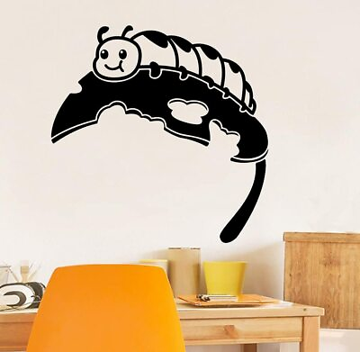 #ad Eating Caterpillar Insect Animal Wall Art Stickers for Kids Home Room Decals $17.50