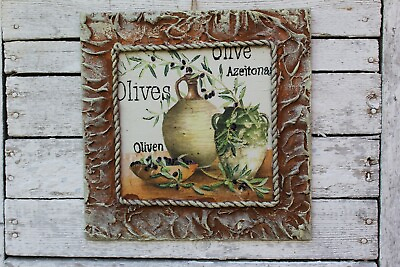 #ad Italian wall art decor Kitchen tuscany Olive oil tree print Country Rustic gift $28.00