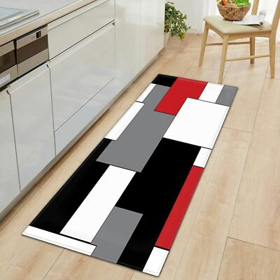#ad 1 Pc Modern Kitchen Mat Long Strip Bedroom Entrance Doormat 3D Pattern Home Floo $54.36