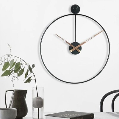 #ad Stylish Round Modern Home Decor Analog Wall Clock In Black $39.99