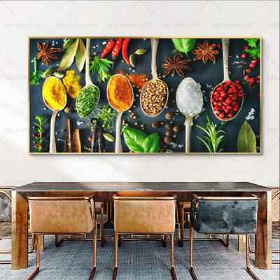 #ad Canvas Painting Kitchen Posters Restaurant Home Decor Canvas Wall Art Wall Mural $8.54