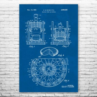 #ad #ad Cheese Press Patent Poster Print 12 SIZES Kitchen Art Cheese Lover Gift Wall Art $14.95