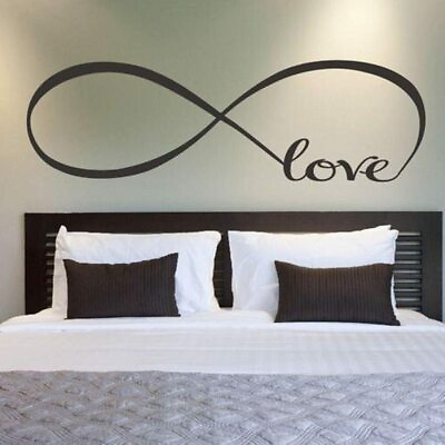 #ad Infinity Symbol Word Love vinyl Wall Art Sticker Decals Home Art Bedroom Decor $16.99