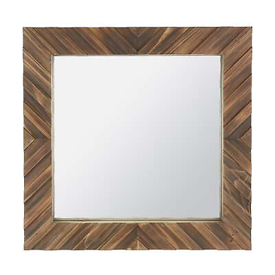 #ad Wood Square Hanging 16quot; Wall Mirror Brown Home amp; Garden Home Décor Mirrors $32.30