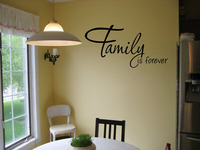 #ad FAMILY IS FOREVER VINYL WALL DECAL QUOTE WORDS STICKER DECALS LETTERING DECOR $9.54