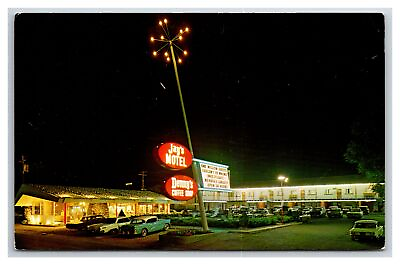 #ad Elko Nevada Jay#x27;s Motel Benny#x27;s Coffee Shop Atomic Star Burst Roadside Night $8.99