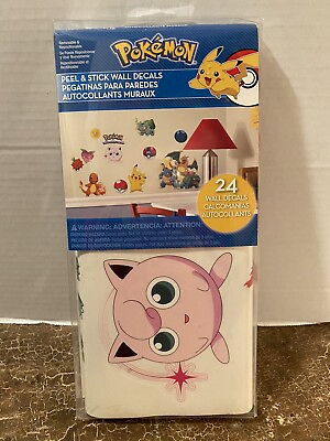 #ad Pokemon Iconic Peel and Stick 24 Wall Decals $19.90