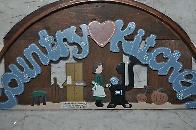 #ad Vintage Country Kitchen Wall Decor Wood Farmhouse Country Home $9.78
