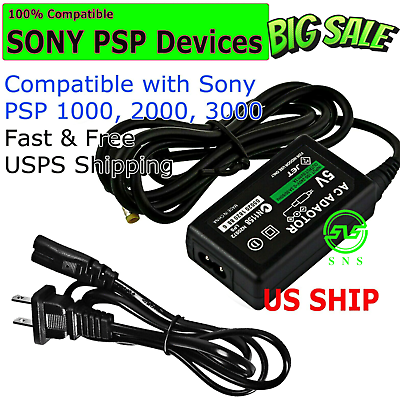 #ad #ad AC Adapter Home Wall Charger Power Supply For SONY PSP 1000 2000 3000 Slim Lite $10.29