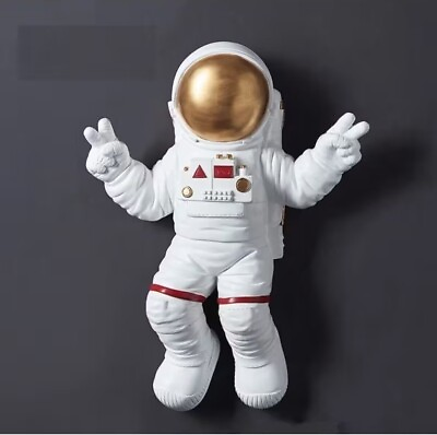 #ad Astronaut Helmet Wall Statue Sculpture Home Decor 3D Wall Figure Art Objects $165.00