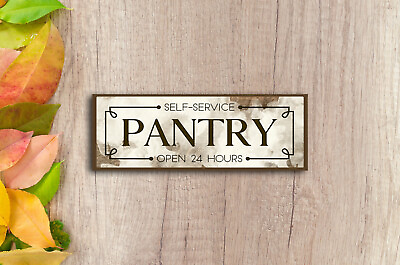 #ad Pantry Sign Rustic Farmhouse Style Shelf Sitter Rustic Decor 8x3quot; on mdf boardc $11.88