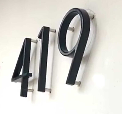 #ad 5 Inch Black Modern House Numbers For Exterior Outside Address Floating Metal $5.95