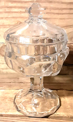 #ad Fostoria Glass Candy Dish With Lid Mid Century Modern Home Decor $9.79