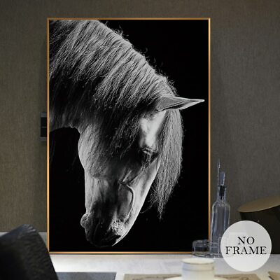 #ad Horse Canvas Painting Nordic Poster Print Art Animal Wall Art Picture Home Decor $23.49