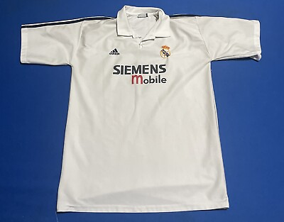 #ad Adidas Real Madrid Soccer Jersey Home Kit 2005 2006 Raul #7 White M Replica $80.99