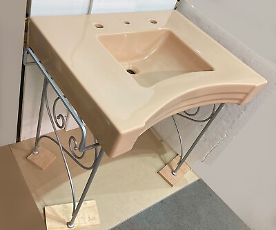 #ad large deco vintage sink 1959 60 pink $850.00