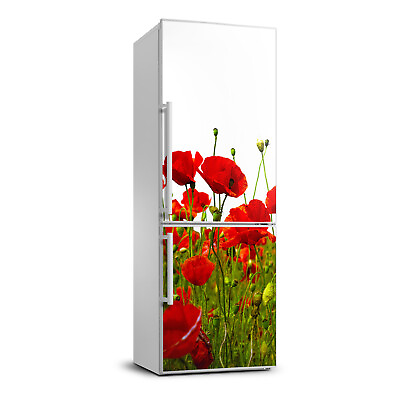#ad 3D Refrigerator Wall Kitchen Removable Sticker Magnet Flowers Field of poppies $14.95