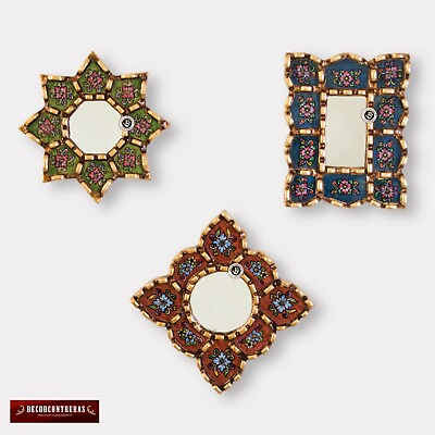 #ad Small Decorative Wall Mirror set of 3 Accent Vintage mirrors of 6quot; wall decor $79.99