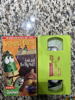 VeggieTales Josh Big Wall VHS Video Tape Green Christian GOD Obedience $13.27